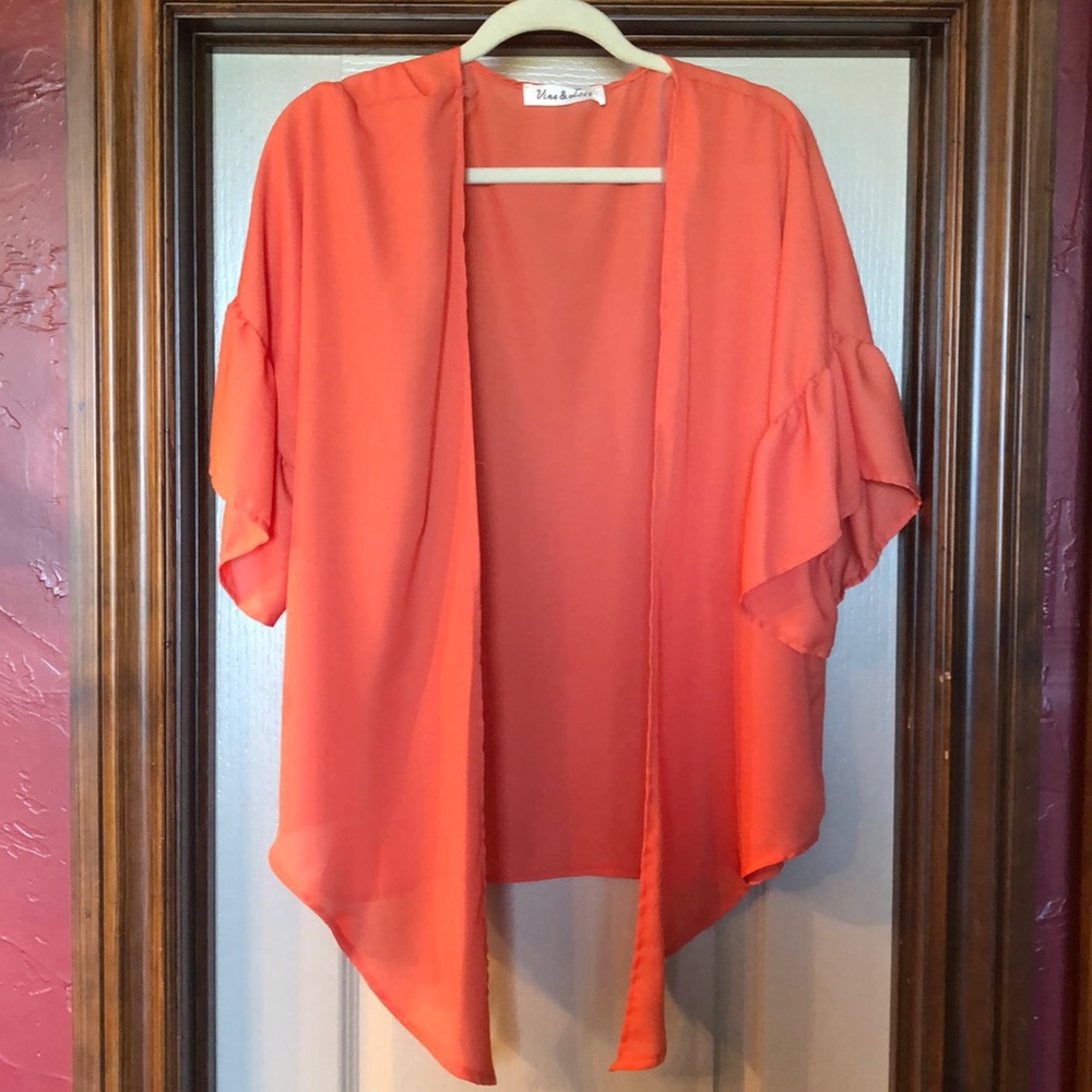 Orange cardigan/duster